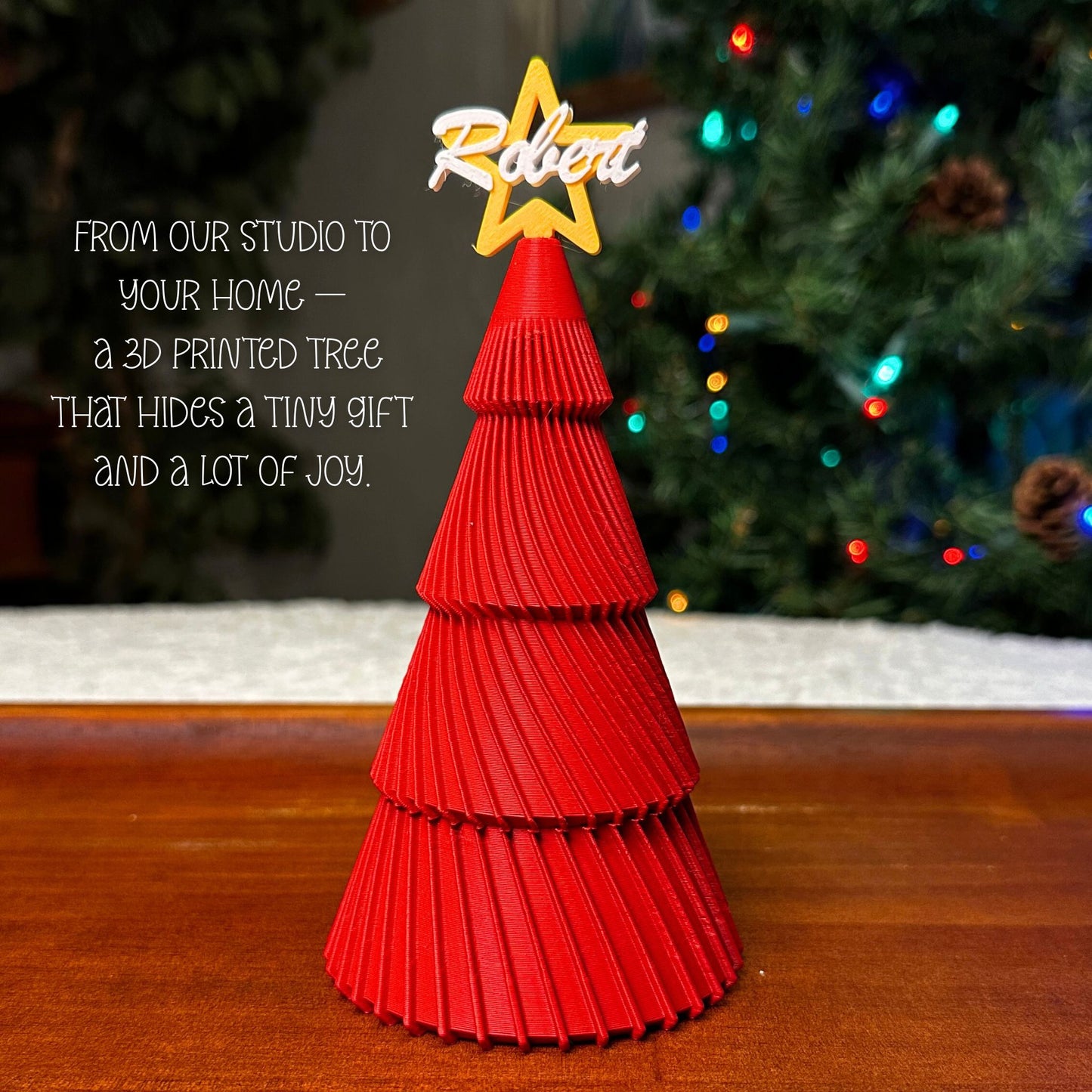 Hearth Collection Large Deep Red Christmas Keepsake Tree