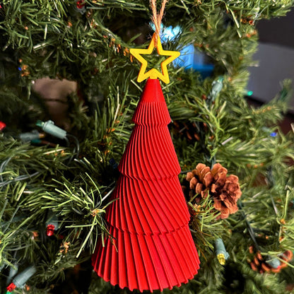 Hearth Collection Large Deep Red Christmas Keepsake Tree