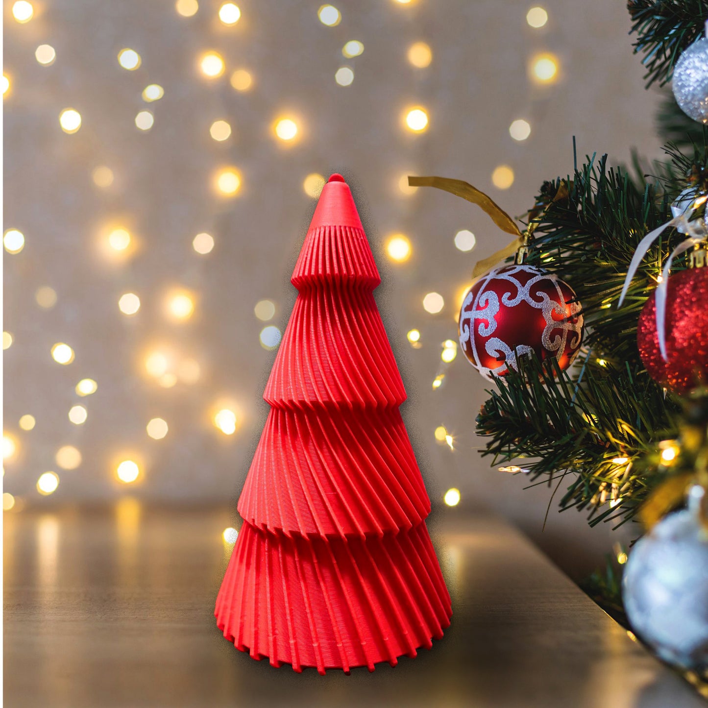 Holiday Spark Collection Large Bright Red Christmas Keepsake Tree