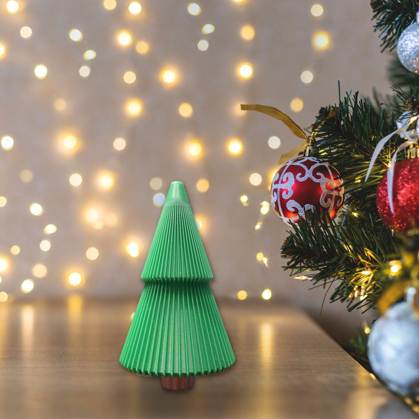 Holiday Spark Collection Medium Bright Green Christmas Keepsake Tree