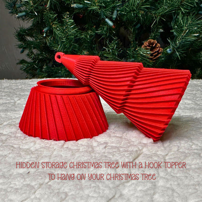 Hearth Collection Large Deep Red Christmas Keepsake Tree