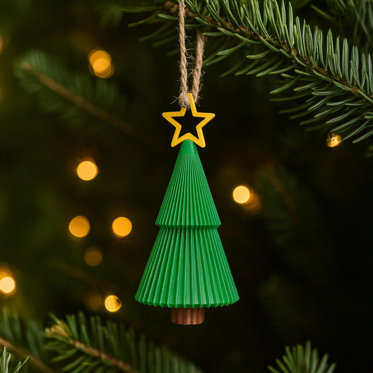 Holiday Spark Collection Medium Bright Green Christmas Keepsake Tree