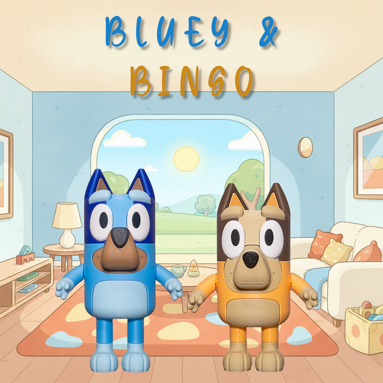 Bluey & Bingo Custom Figurines