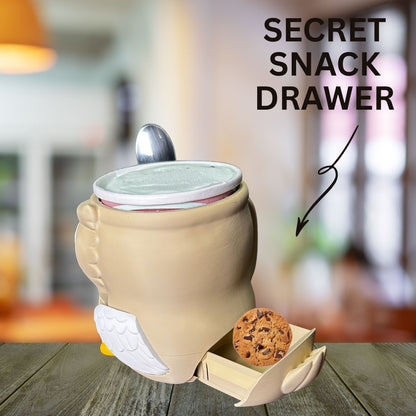 Ollie the Beige Owl Ice Cream Pint Holder