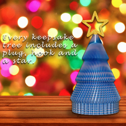 Silk Luxe Collection Small Cotton Candy Blue Christmas Keepsake Tree