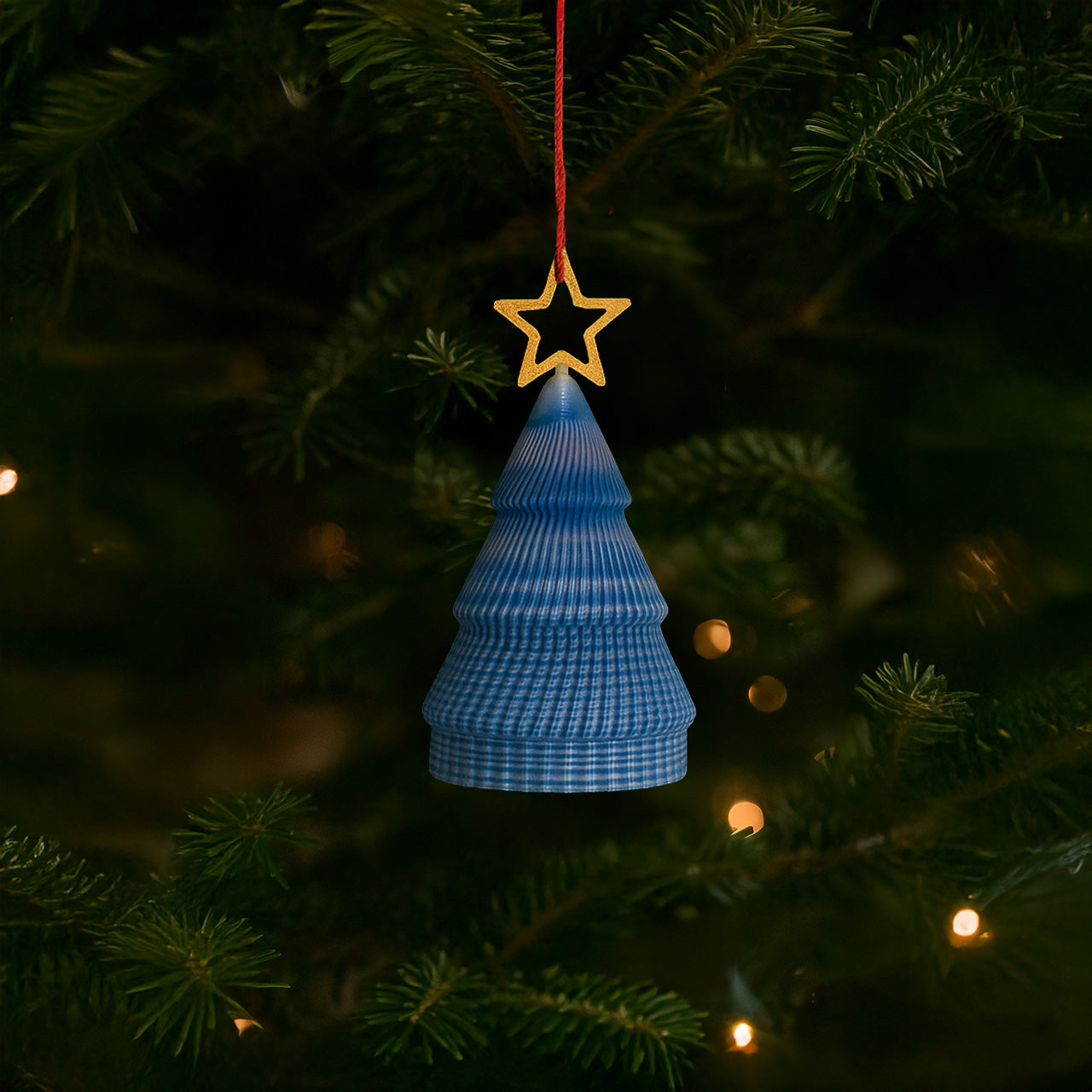 Silk Luxe Collection Small Cotton Candy Blue Christmas Keepsake Tree