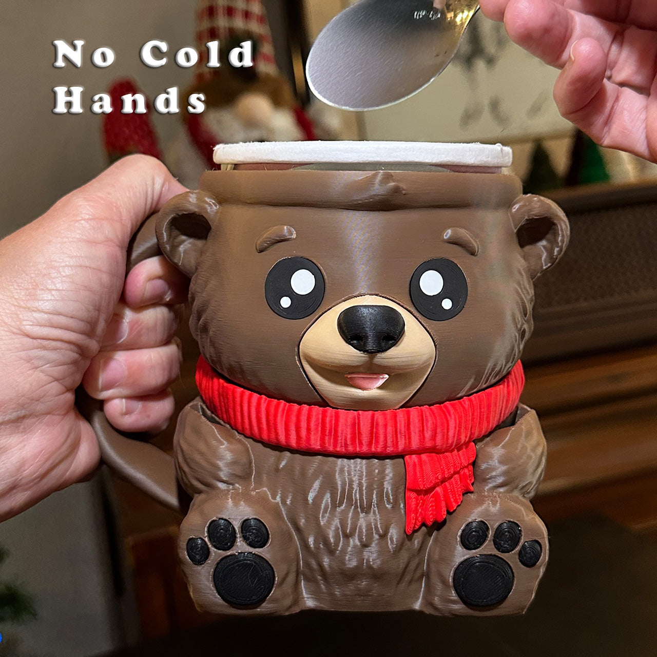 Barney the Brown Bear Ice Cream Pint Holder