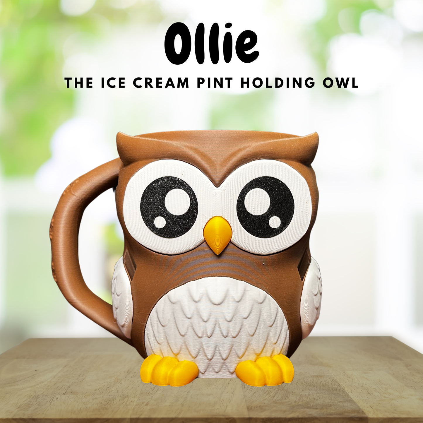 Ollie the Brown Owl Ice Cream Pint Holder