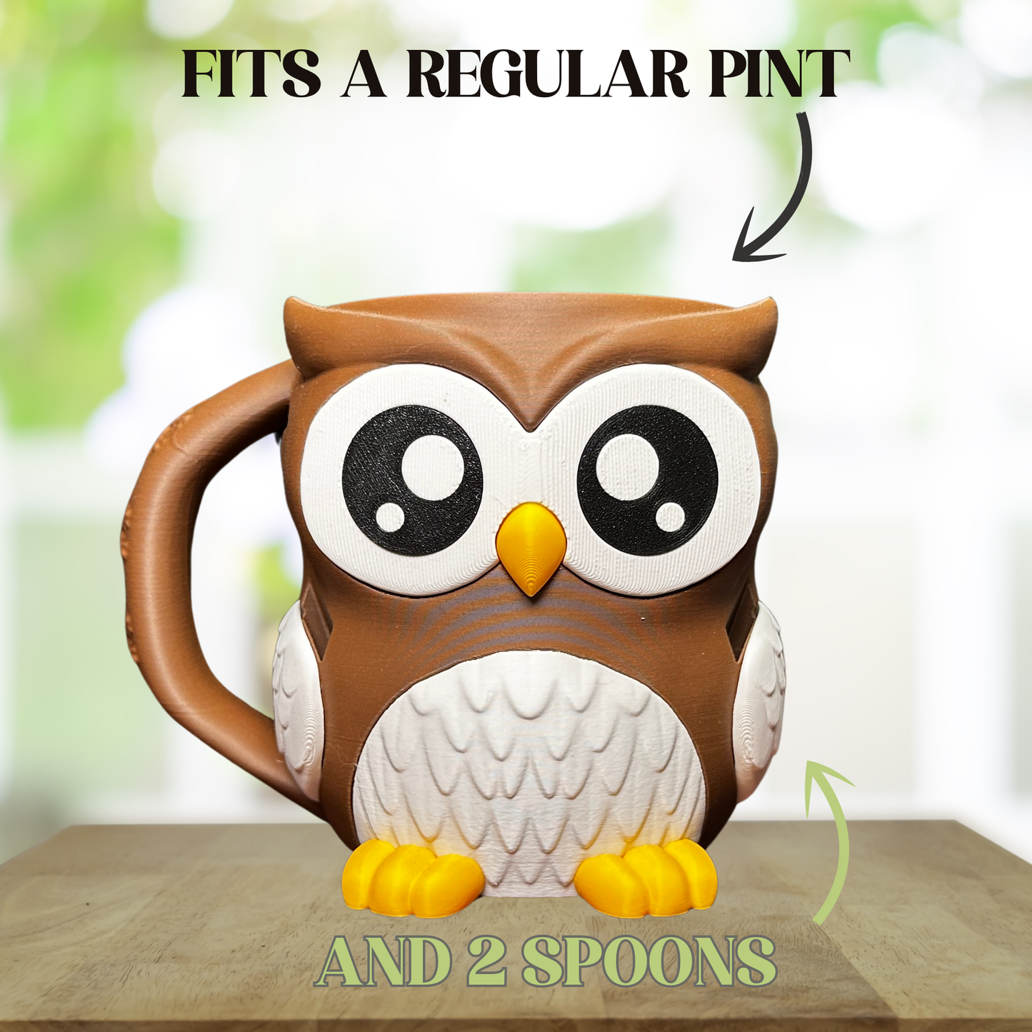 Ollie the Brown Owl Ice Cream Pint Holder