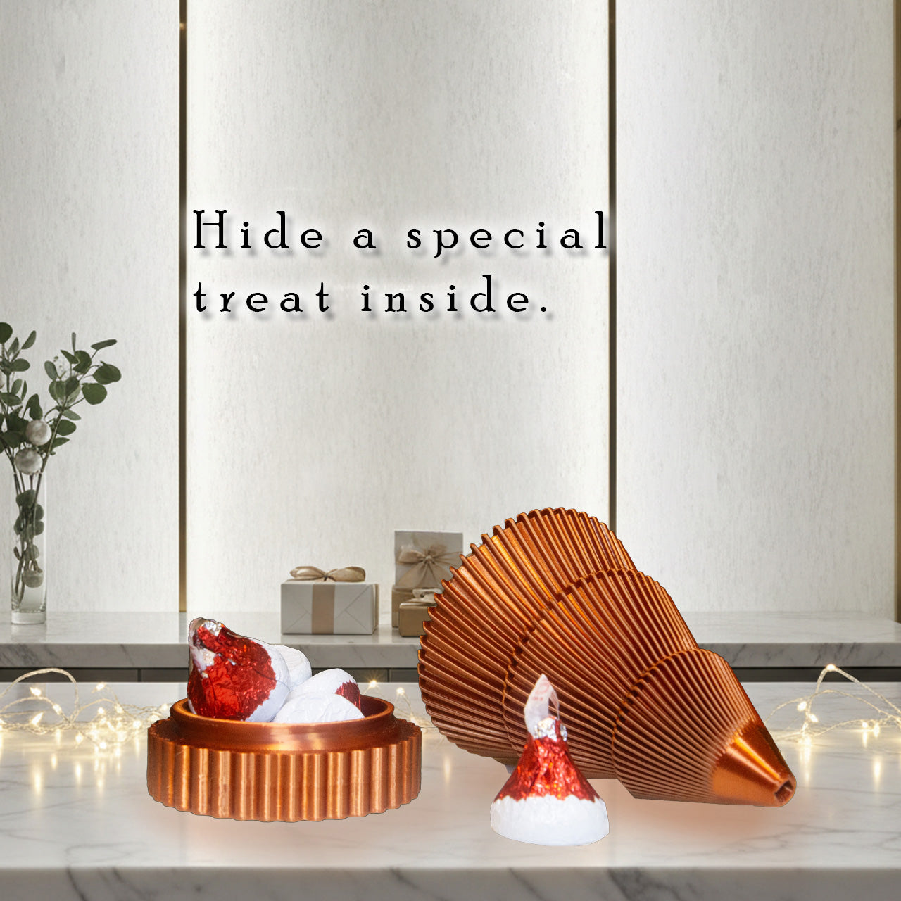 Gilded Collection Small Copper Christmas Keepsake Tree