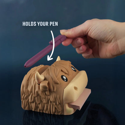 The Highland Cow Post-It Holder & Stencil Set