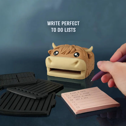 The Highland Cow Post-It Holder & Stencil Set