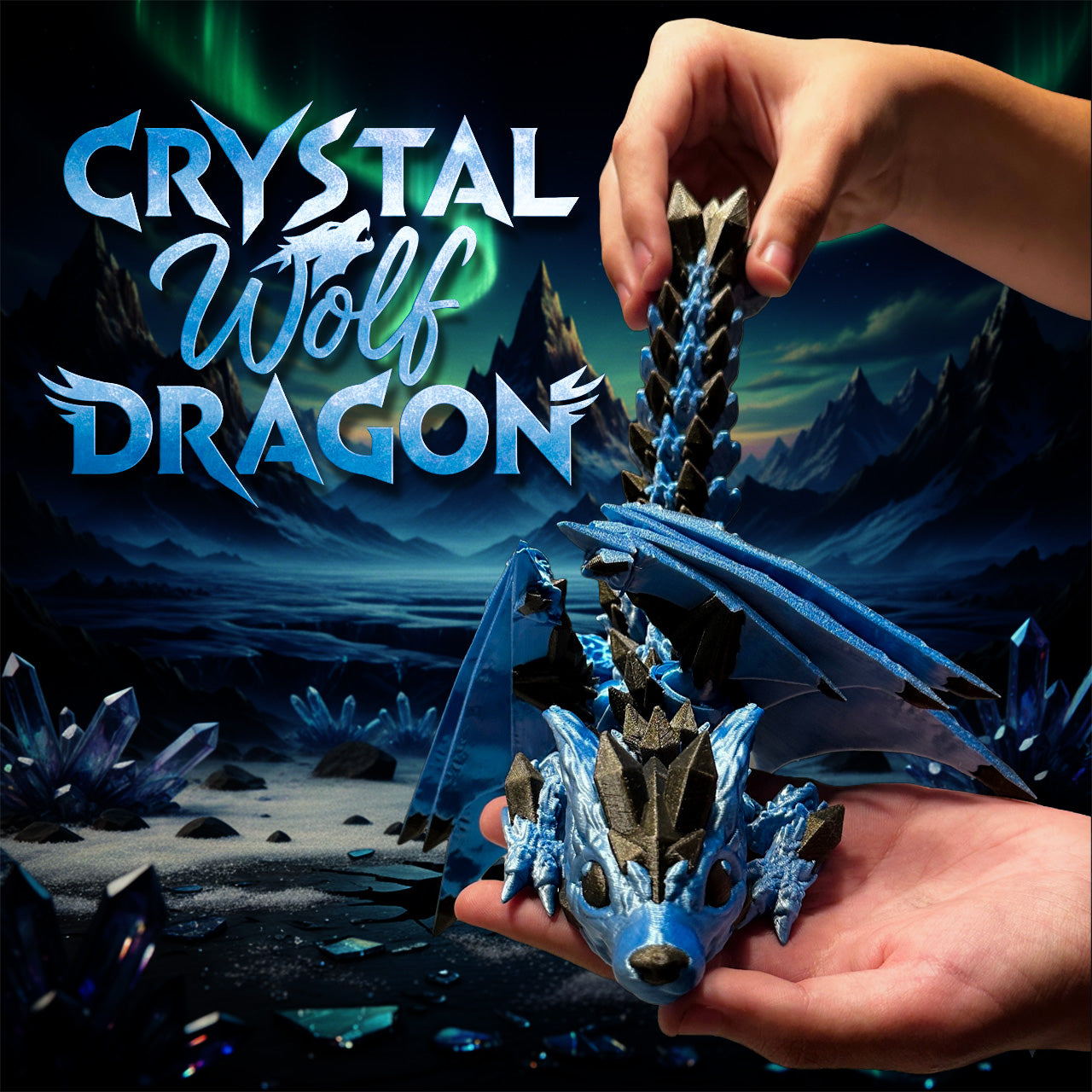 Crystal Wolf Dragon