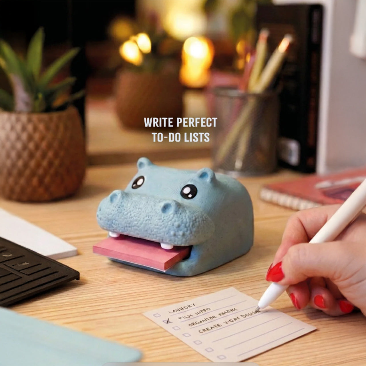 Hippo-Campus Post-It Holder & Stencil Set