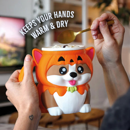 Kevin the Halloween Corgi Ice Cream Pint Holder