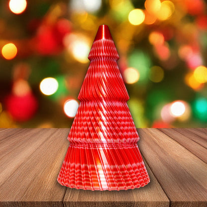 Silk Luxe Collection Large Candy Cane Red Christmas Keepsake Tree