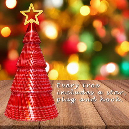 Silk Luxe Collection Large Candy Cane Red Christmas Keepsake Tree