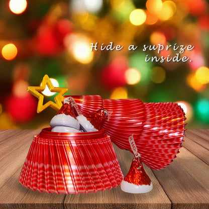 Silk Luxe Collection Large Candy Cane Red Christmas Keepsake Tree