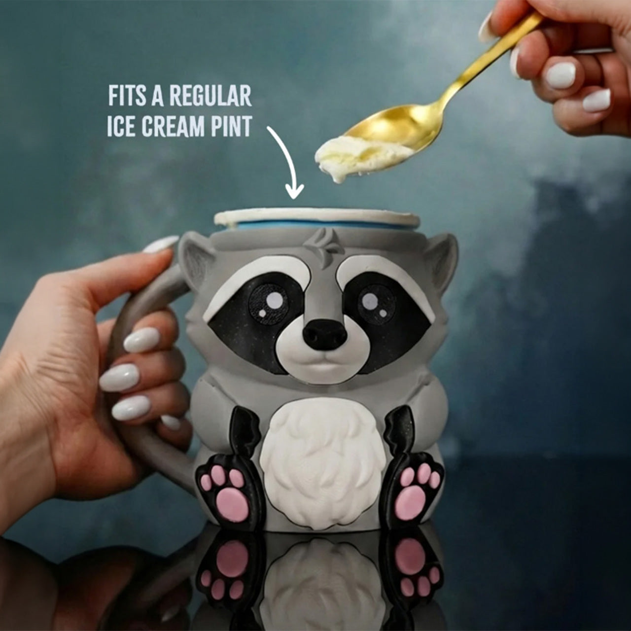 Rocky the Racoon Ice Cream Pint Holder