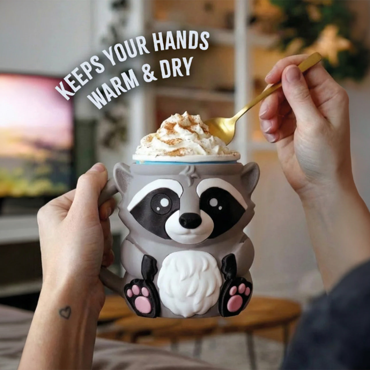 Rocky the Racoon Ice Cream Pint Holder