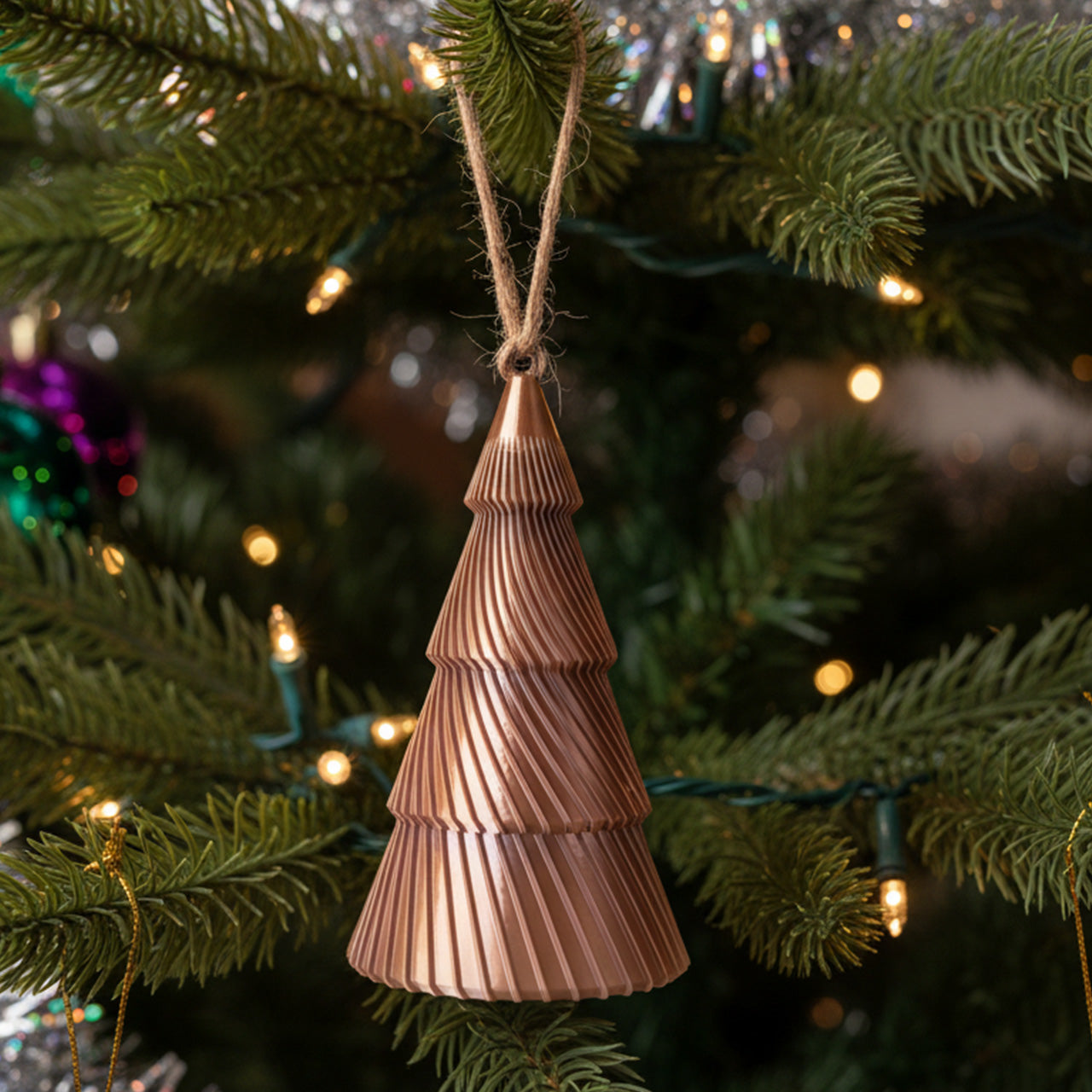 Gilded Collection Large Rose Gold Christmas Keepsake Tree