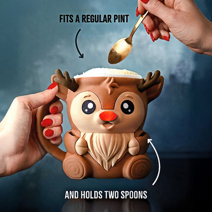Rudy the Reindeer Ice Cream Pint Holder