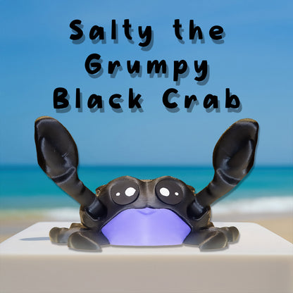 Salty the Grumpy Black Crab