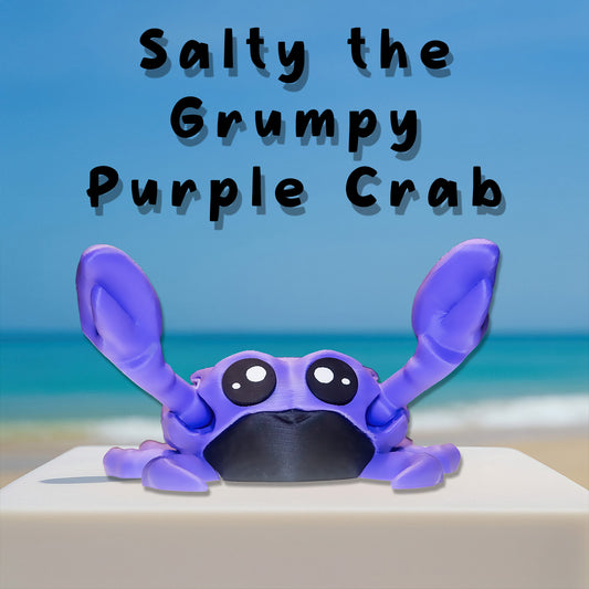 Salty the Grumpy Purple Crab