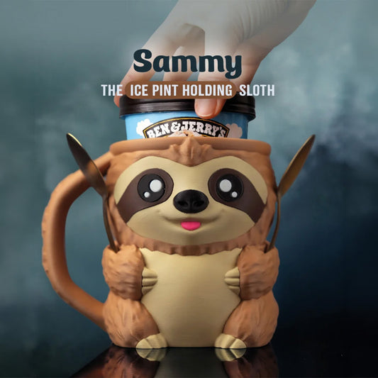 Sammy the Sloth Ice Cream Pint Holder