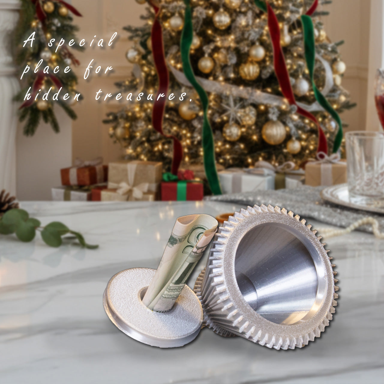 Gilded Collection Medium Silver Christmas Keepsake Tree