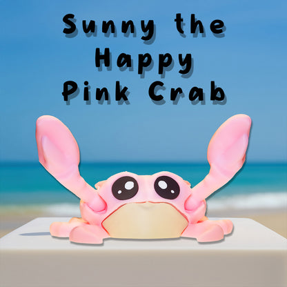Sunny the Happy Pink Crab