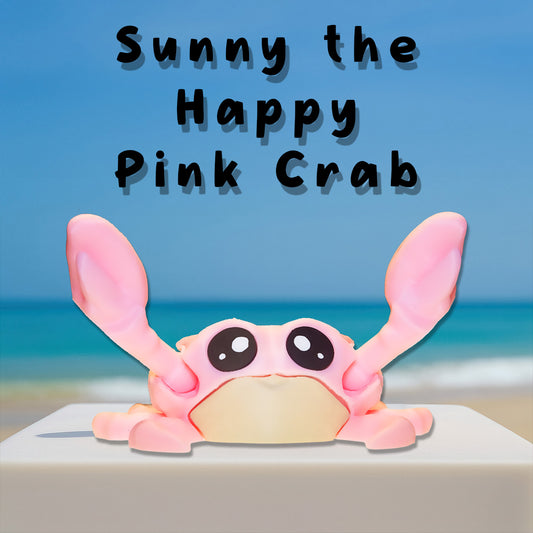 Sunny the Happy Pink Crab