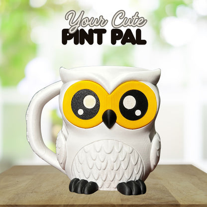 Ollie the White Owl Ice Cream Pint Holder