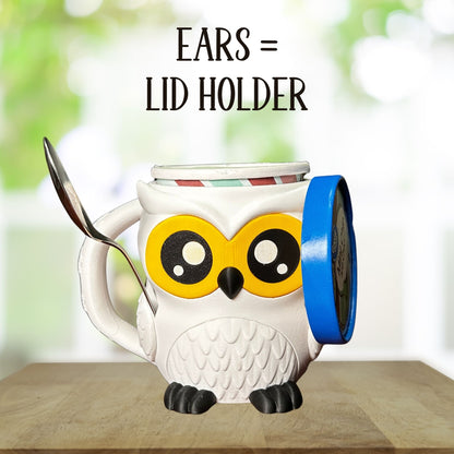 Ollie the White Owl Ice Cream Pint Holder